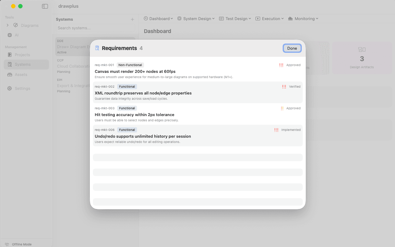 Draw+ project management with Kanban, Gantt, and WBS views